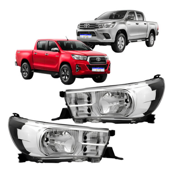 Farol Toyota Hilux 2016 2017 2018 2019 2020 2021 S/led Par Esquerdo