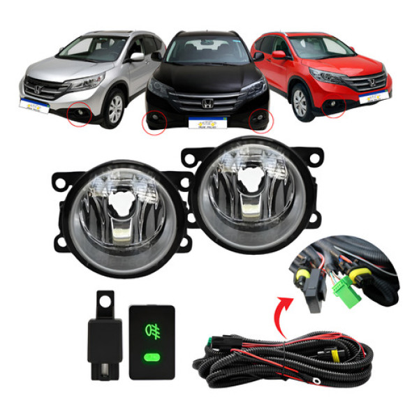 Kit Farol Milha Honda Crv 2012 2013 A 2015 Novo 