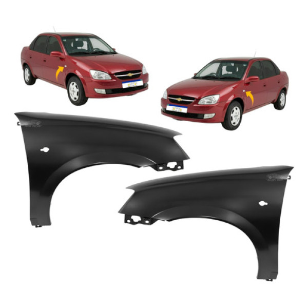 Par Paralama Chevrolet Classic 2011 2012 2013 2014 A 2016