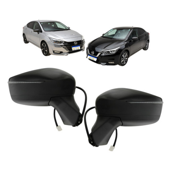 Par Retrovisor Nissan Versa 2021 A 2025 Elétrico C/pisca 