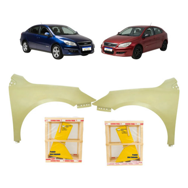 Par Paralama Chery Cielo 2010 2011 2012 A 2013 Novo