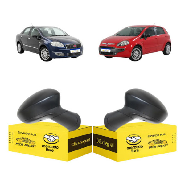 Retrovisor Elétrico Fiat Linea Punto 2008 2009 10 A 2017 Par