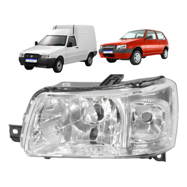 Farol Fiat Uno Fiorino Mille Economy 2004 2005 A 2013 Le Esquerdo/motorista Farol Fiat Uno Fiorino Mille Economy 2004 2005 A 2013 Le Esquerdo/motorista