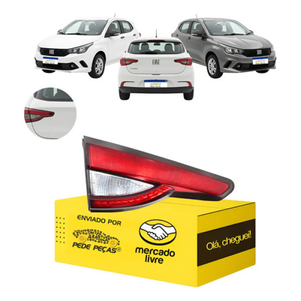 Lanterna Tampa Fiat Argo Trekking 2018 19 A 2026 Cristal L.e Esquerdo/motorista Vermelho