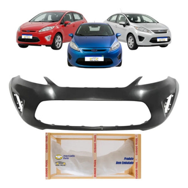 Parachoque Fiesta Hatch Sedan 2011 2012 2013 Mexicano Se Preto