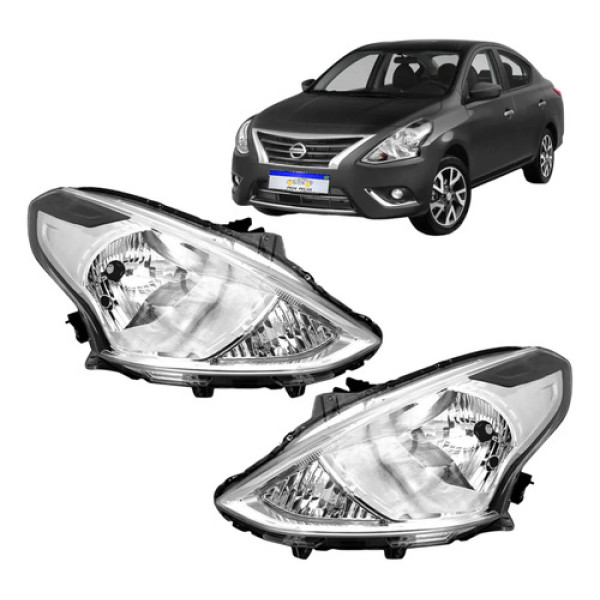 Farol Nissan Versa 2015 2016 2017 2018 2019 2020 2021 Novo