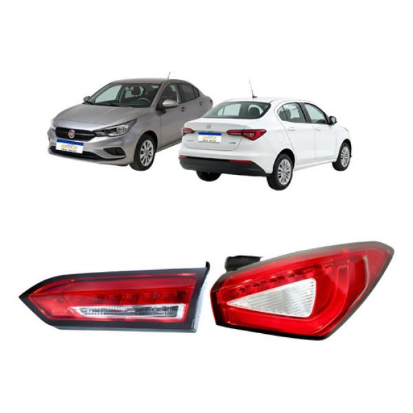 Par Lanterna Canto Tampa Direito Cronos 2018 A 2025 C/led Direito/passageiro Vermelho