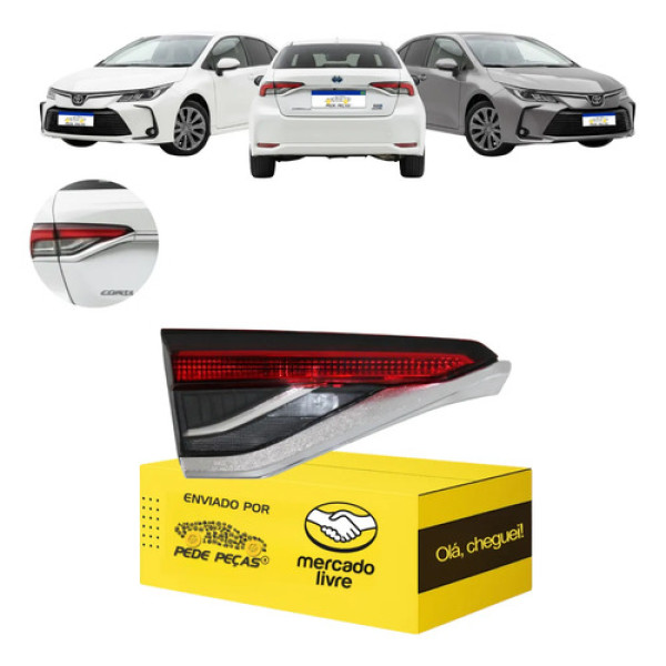 Lanterna Tampa Toyota Corolla Xei 2020 2021 A 2026 S/led Le Esquerdo/motorista Vermelho