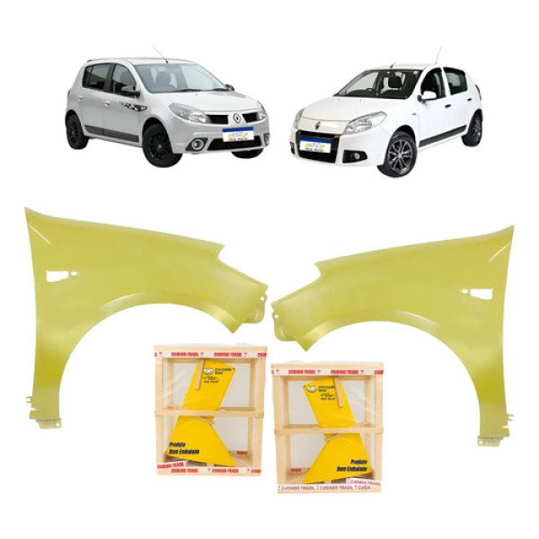 Par Paralama Renault Sandero 2007 08 09 10 11 12 13 2014