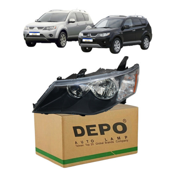 Farol Outlander 2007 2008 2009 L.e Esquerdo/motorista