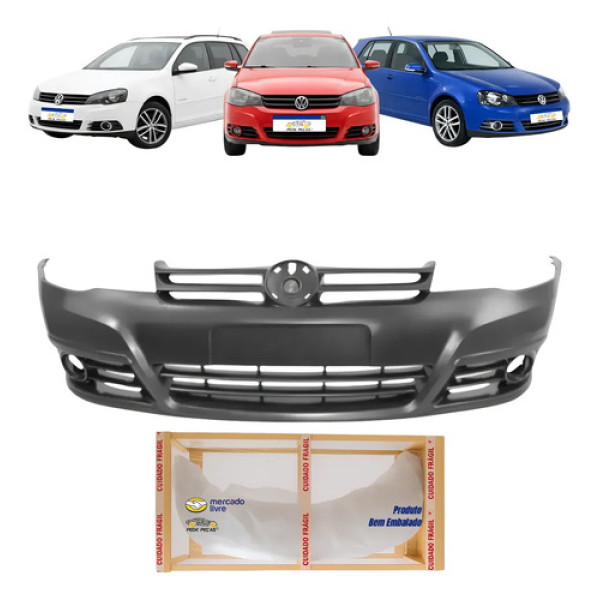 Parachoque Dianteiro Golf 2008 09 A 2013 Original C/ Milha Preto