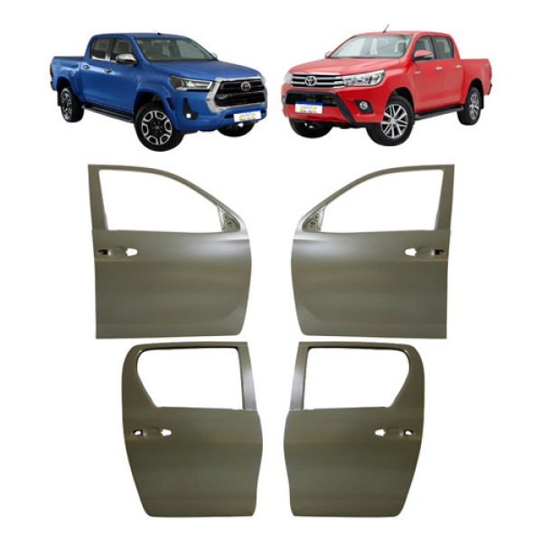 Jogo Porta Hilux 2016 2017 2018 2019 2020 2021 2022 A 2025 Dianteira Ambos Os Lados Cinza