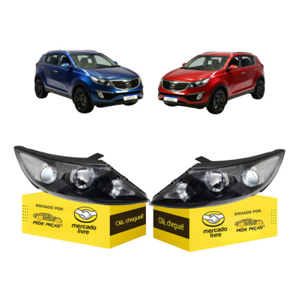 Par Farol Kia Sportage 2011 2012 2013 2014 2015 S/led Novo Ambos Lados