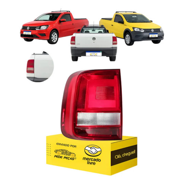Sinaleira Traseira Saveiro 2017 2018 2019 A 2023 Le Esquerdo/motorista Vermelho