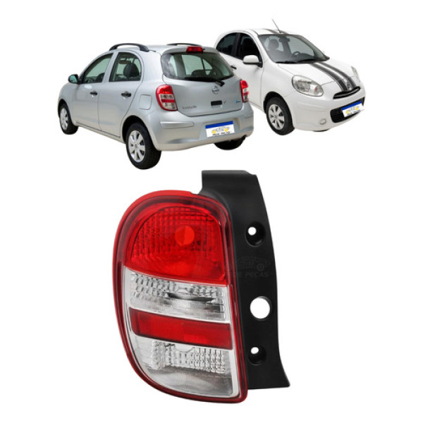 Lanterna Esquerda Nissan March 2011 2012 A 2014 S Sv Sr Rio