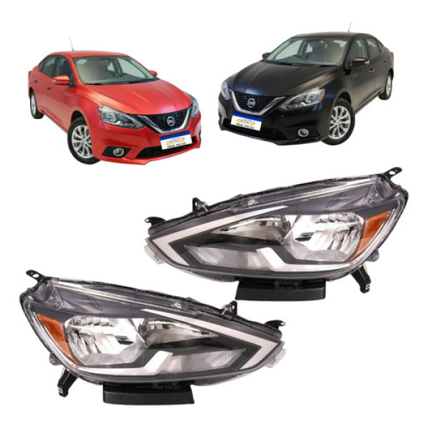 Farol Nissan Sentra Sl S Sv 2017 2018 2019 2020 Par