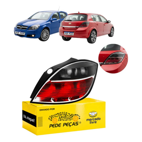 Lanterna Traseira Vectra Hatch Gtx 2008 A 2011 Novo Ld Direito/passageiro Vermelho