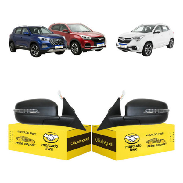 Retrovisor Tiggo 5x 2019 A 2026 Elétrico C/rebatimento Par