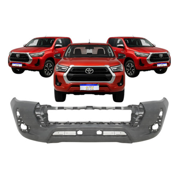 Parachoque Dianteiro Hilux 2021 2022 2023 2024 Novo Preto