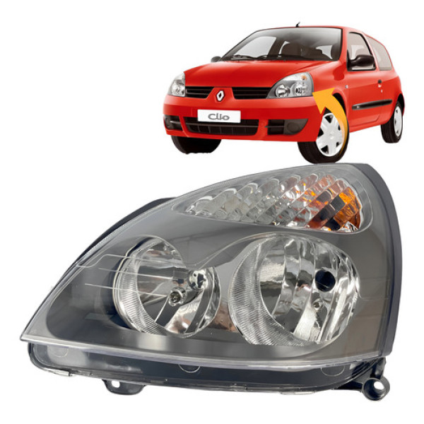 Farol Renault Clio 2004 2005 2006 2007 2008 2009 A 2012 Novo - Esquerdo