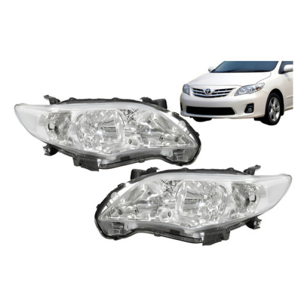 Par Farol Toyota Corolla 2011 2012 2013 2014 Cromado Novo Direito
