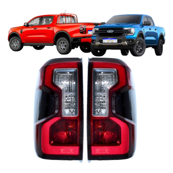 Par Sinaleira Ford Ranger 2024 2025 2026 Full Led 8p Ambos Lados Fumê
