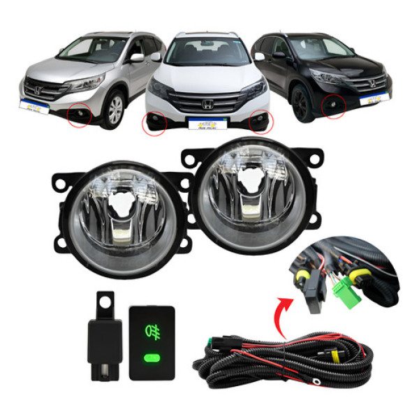 Kit Farol Milha Honda Crv 2012 2013 2014 2015 Exl Lx Novo