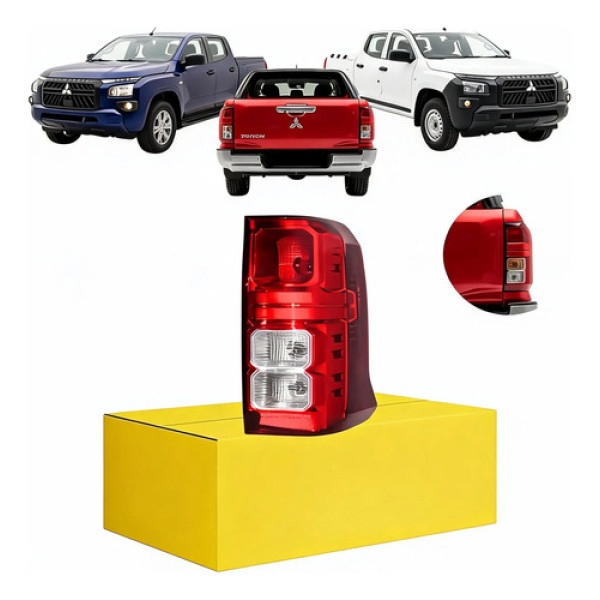 Lanterna Traseira Triton 2026 2027 S/led Gl Gls Novo Le Direito/passageiro Vermelho