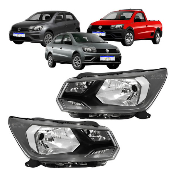 Farol Volkswagen Gol Voyage G8 Saveiro G7 2018 A 2021