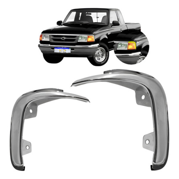 Par Acabamento Farol Ranger 1993 1994 1995 1996 1997 Novo Cromado