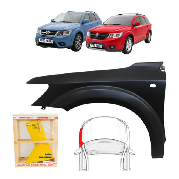 Paralama Fiat Freemont 2011 2012 2013 2014 2015 Novo L.e