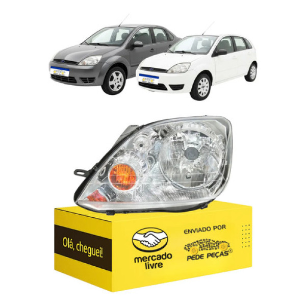 Farol Ford Fiesta 2003 2004 2005 2006 2007 Novo