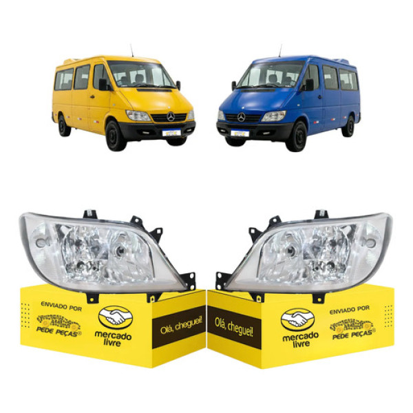 Par Farol Sinaleira Elétrico Sprinter 2004 05 06 07 8 A 2011 Ambos Lados