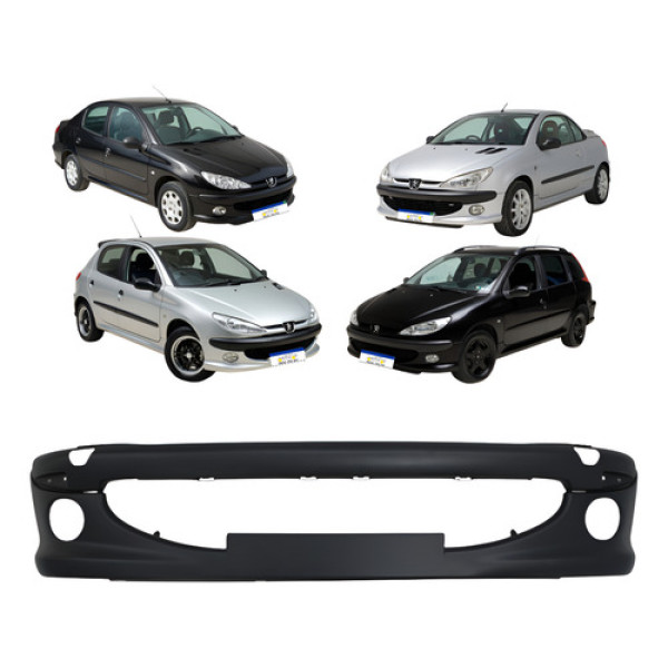 Parachoque Dianteiro Peugeot 206 2000 2001 2002 2003 A 2010 Preto