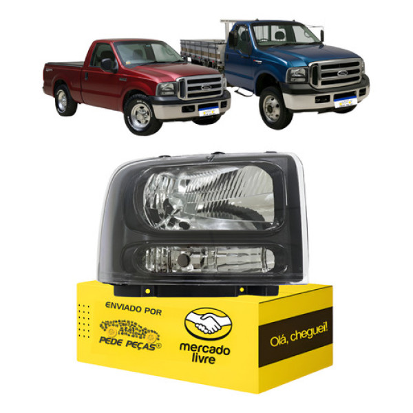 Farol F250 F350 F4000 1998 1999 2000 2001 2002 A 19 Novo Ld Direito/passageiro