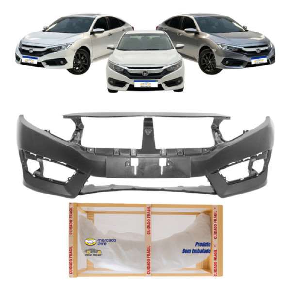 Parachoque Dianteiro Honda Civic G10 2017 2018 2019 Novo Preto