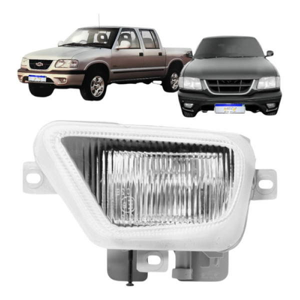 Farol Auxiliar Neblina S10 Blazer 1999 2000 Lente Vidro Le