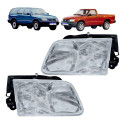 Farol Chevrolet S10 Blazer 1995 1996 1997 A 2000 Cromado