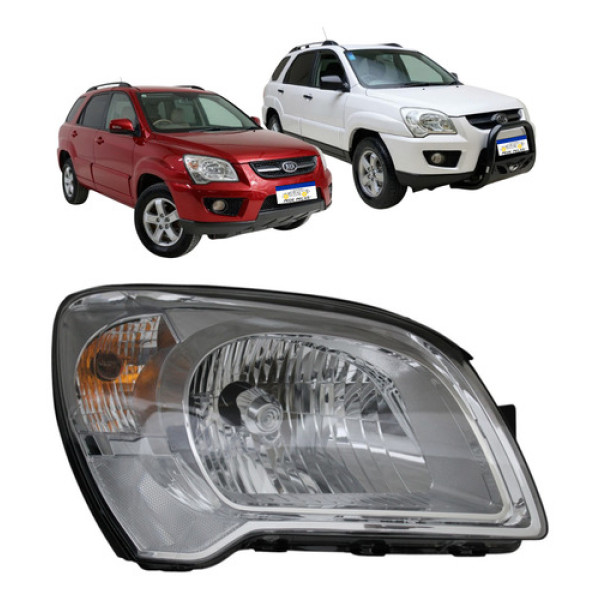Farol Dianteiro Kia Sportage 2009 2010 Novo