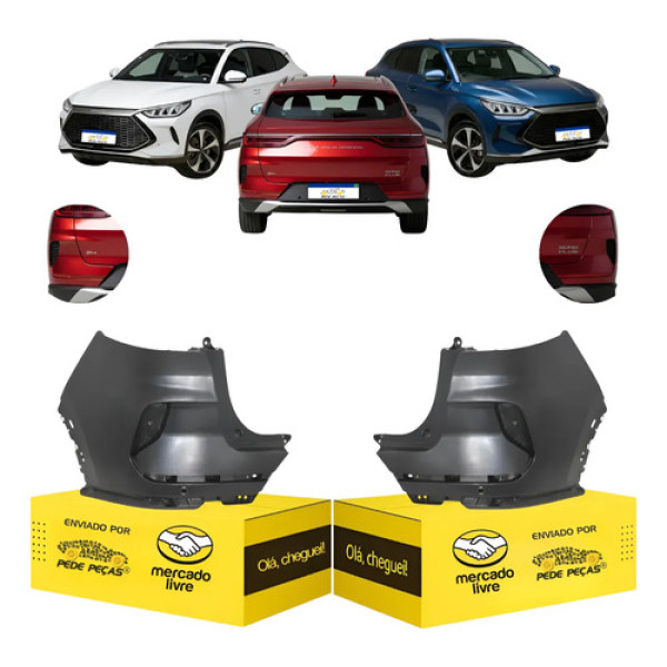 Par Parachoque Traseiro Superior Byd Song Plus 2023 24 2025