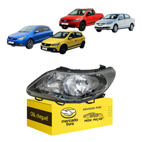 Farol Gol Voyage Saveiro G5 2009 2010 2011 12 Foco Duplo