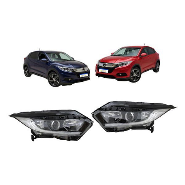 Par Farol Honda Hrv 2019 A 2021 C/led C/motor Ambos Lados