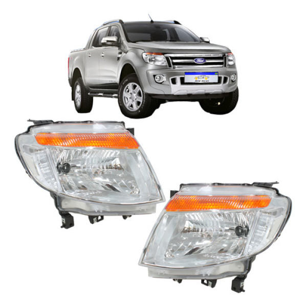 Farol Ford Ranger 2013 2014 2015 2016 Dianteiro Novo Par Direito