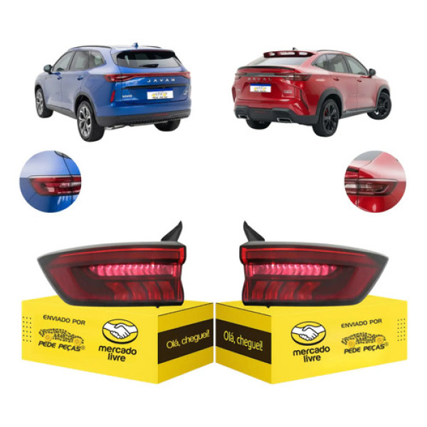 Lanterna Sinaleira Canto Haval H6 Gt 2023 2024 25 2026 Par Ambos Lados Vermelho