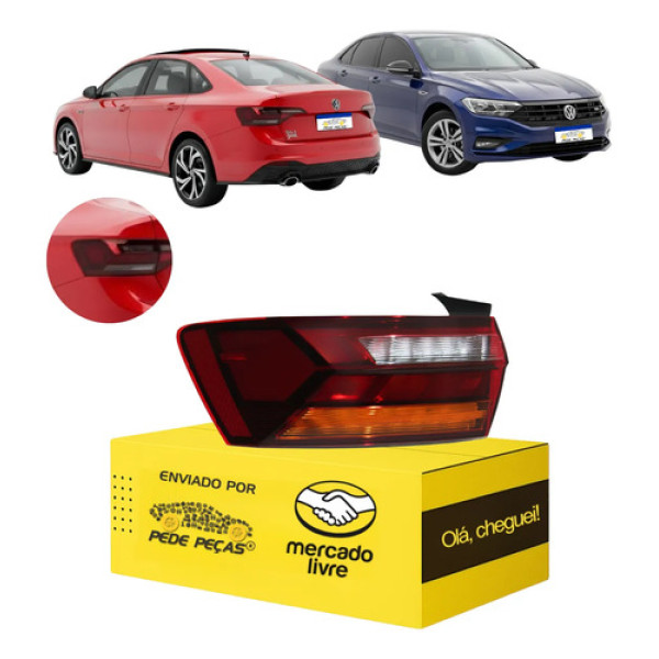Lanterna Sinaleira Canto Jetta 2018 19 20 A 2024 Full Led Le Esquerdo/motorista Vermelho