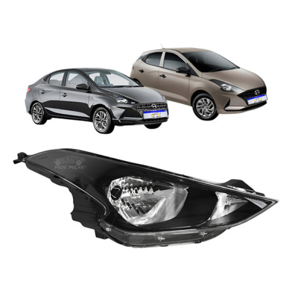 Farol Hyundai Hb20 Hb20s 2019 2020 2021 2022 Ld Direito/passageiro
