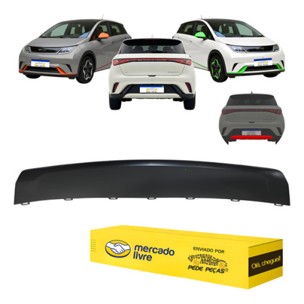 Saia Spoiler Aplique Traseiro Dolphin 2023 2024 2025 2026 Preto