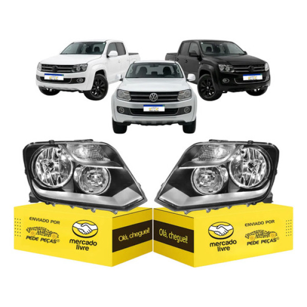 Farol Vw Amarok 2010 2011 2012 2013 2014 2015 2016 Novo Par Direito