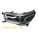 Farol Toyota Hilux 2021 2022 2023 24 Full Led Moldura Cinza