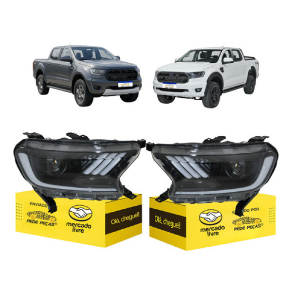 Par Farol Sinaleira Ranger Mustang 2017 18 19 20 21 22 2023 Ambos Lados